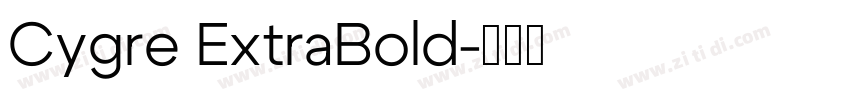 Cygre ExtraBold字体转换